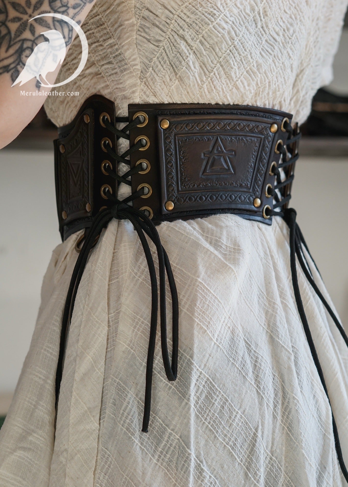 Dark enchantress leather corset belt